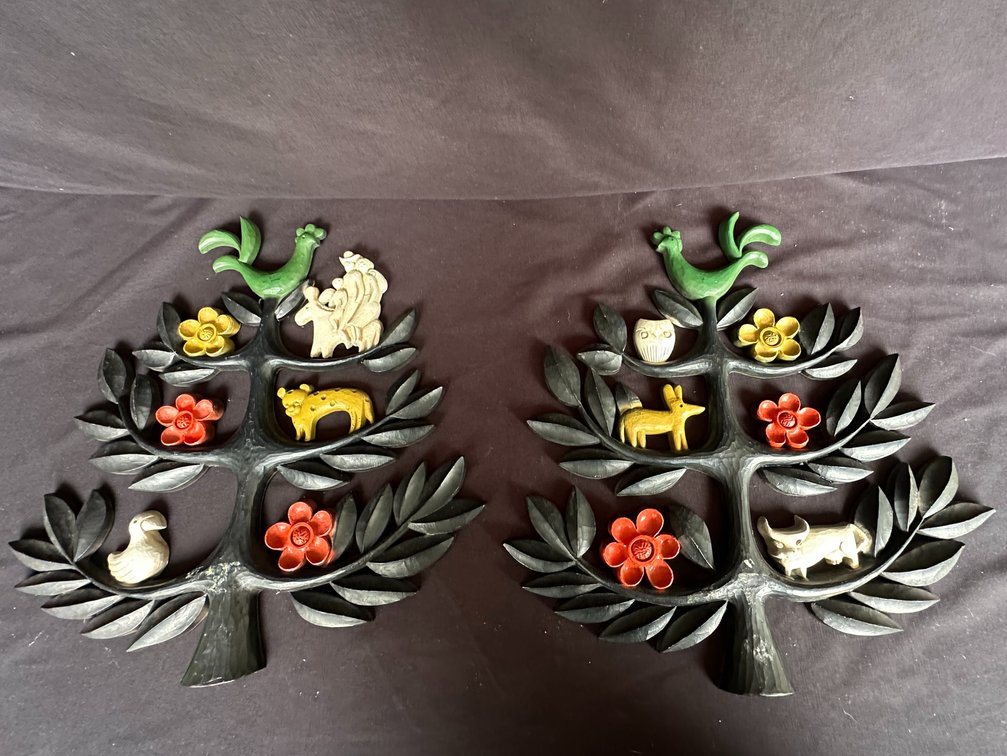 Homco Dart Ind. Molded Tree-of-Life Wall Plaques