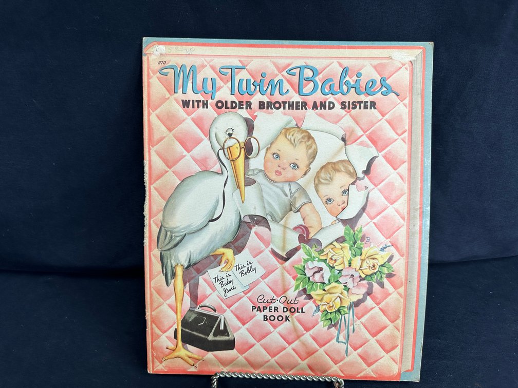 Whitman My Twin Babies Cut-Out Paper Doll Book No. 970