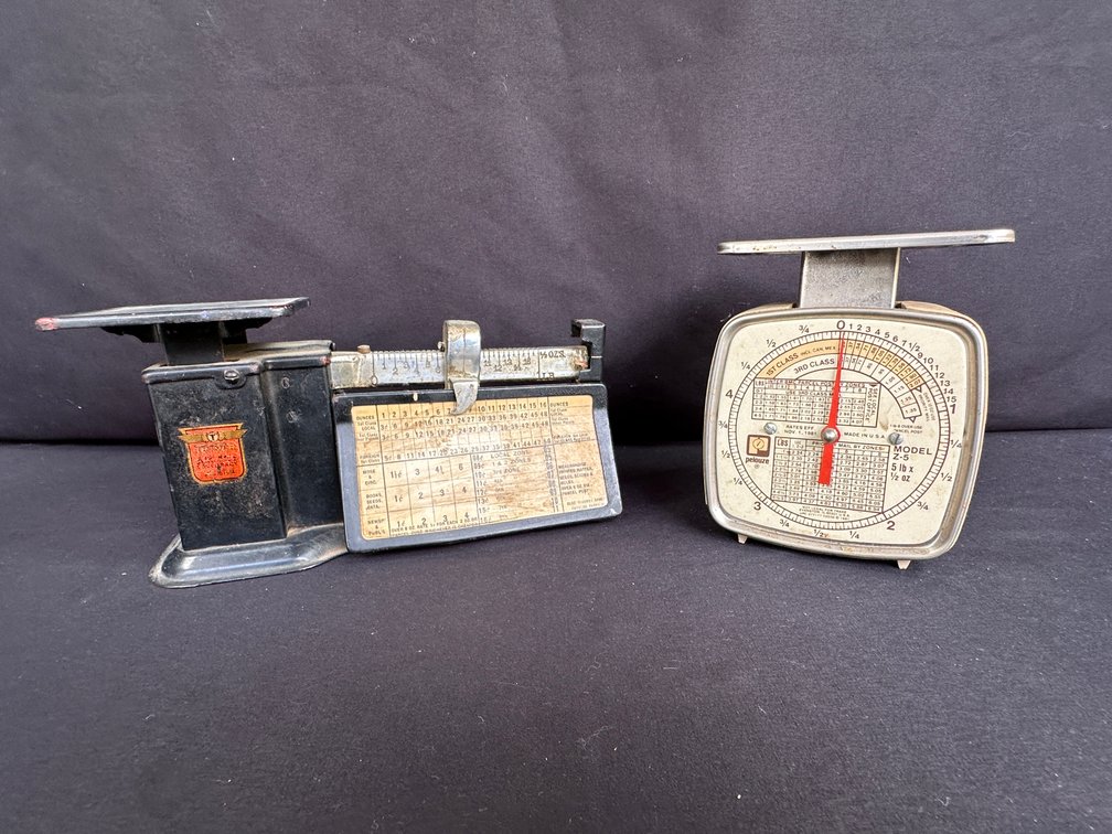 Metal Balance Beam and Dial Postal Scales