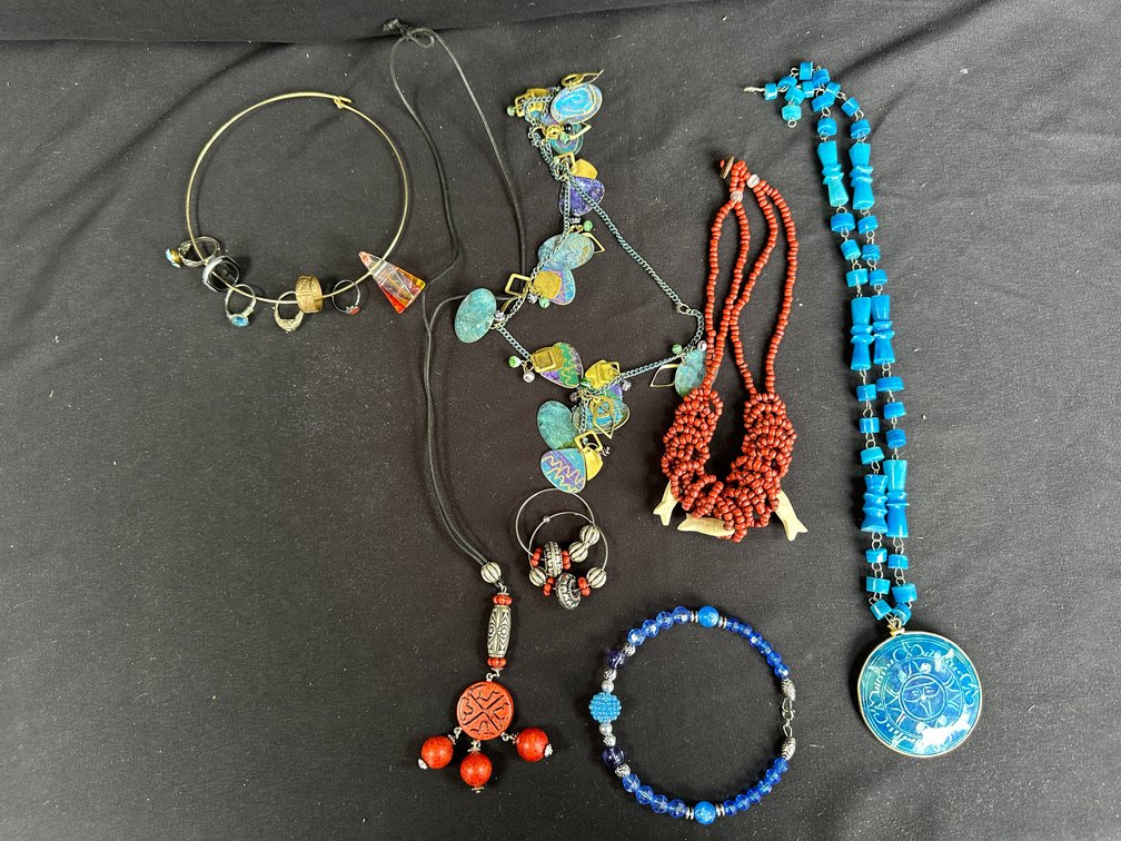 Costume Necklaces, Rings, Hoop Earrings, and More