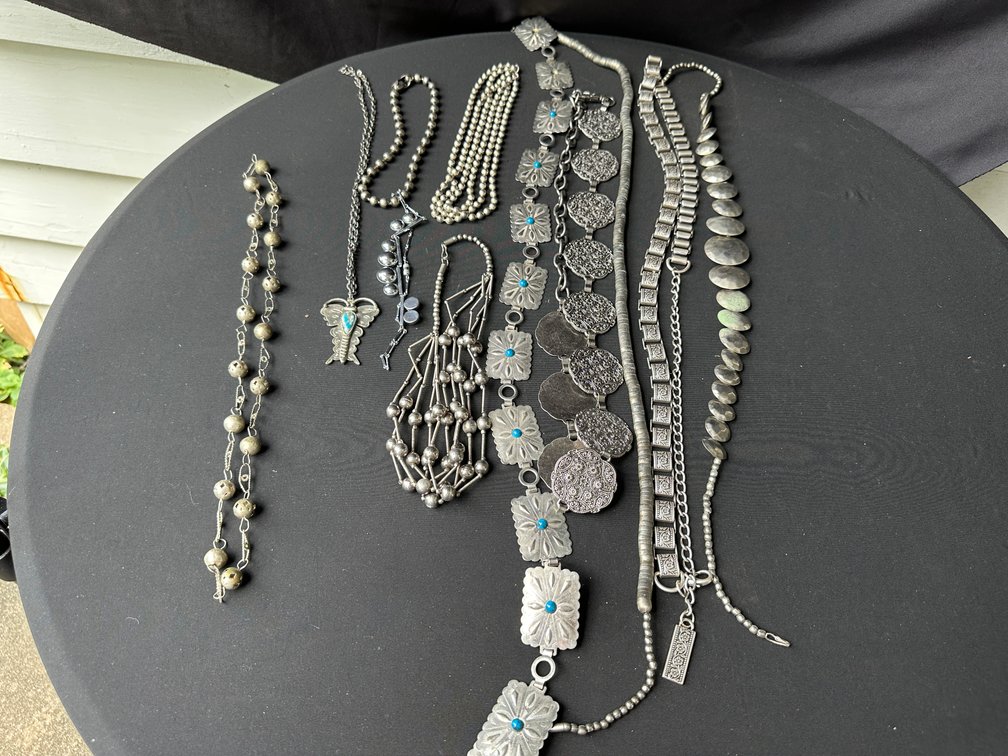 Silver-Tone Necklaces, Concho Link Belts, and More