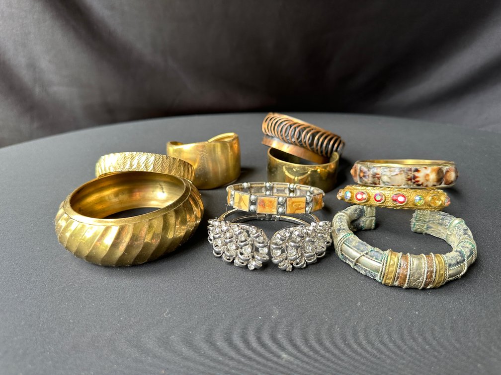 Brass-Tone Bangles, Metal Cuffs, and Fashion Bracelets