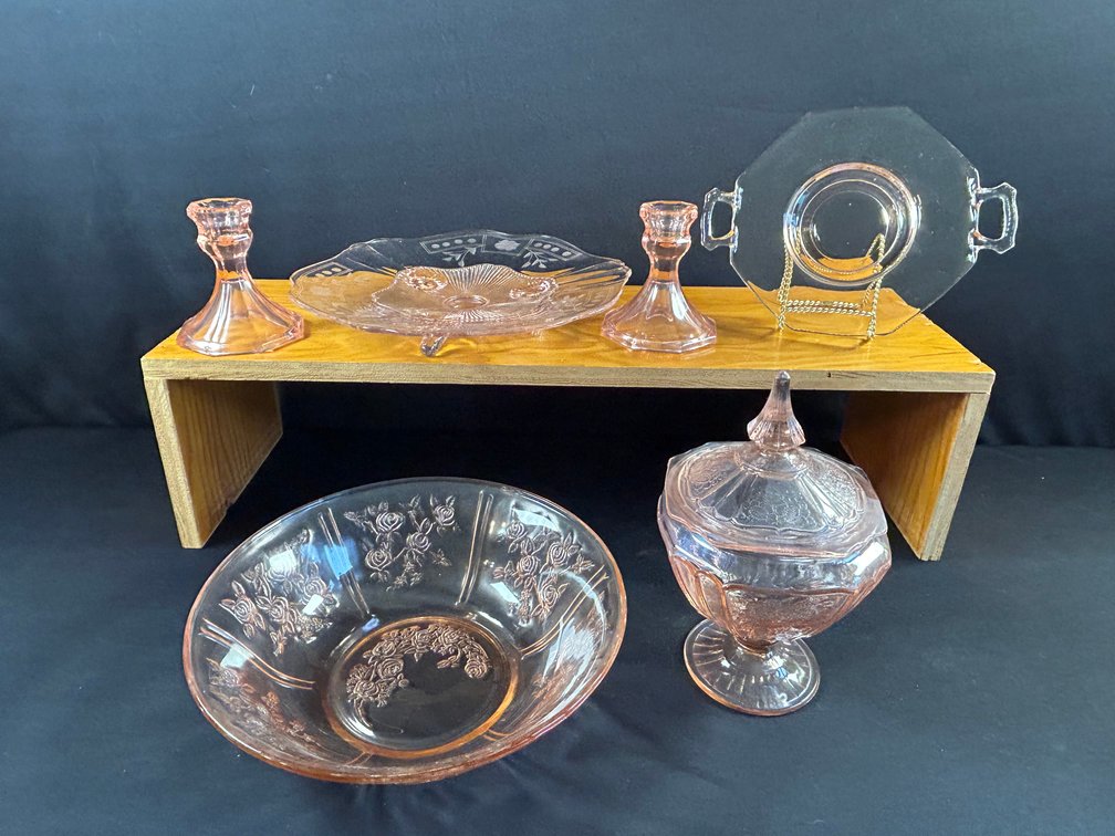 Pink Depression Glass Dishes