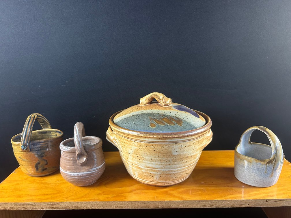 Pottery Baskets & Lidded Casserole