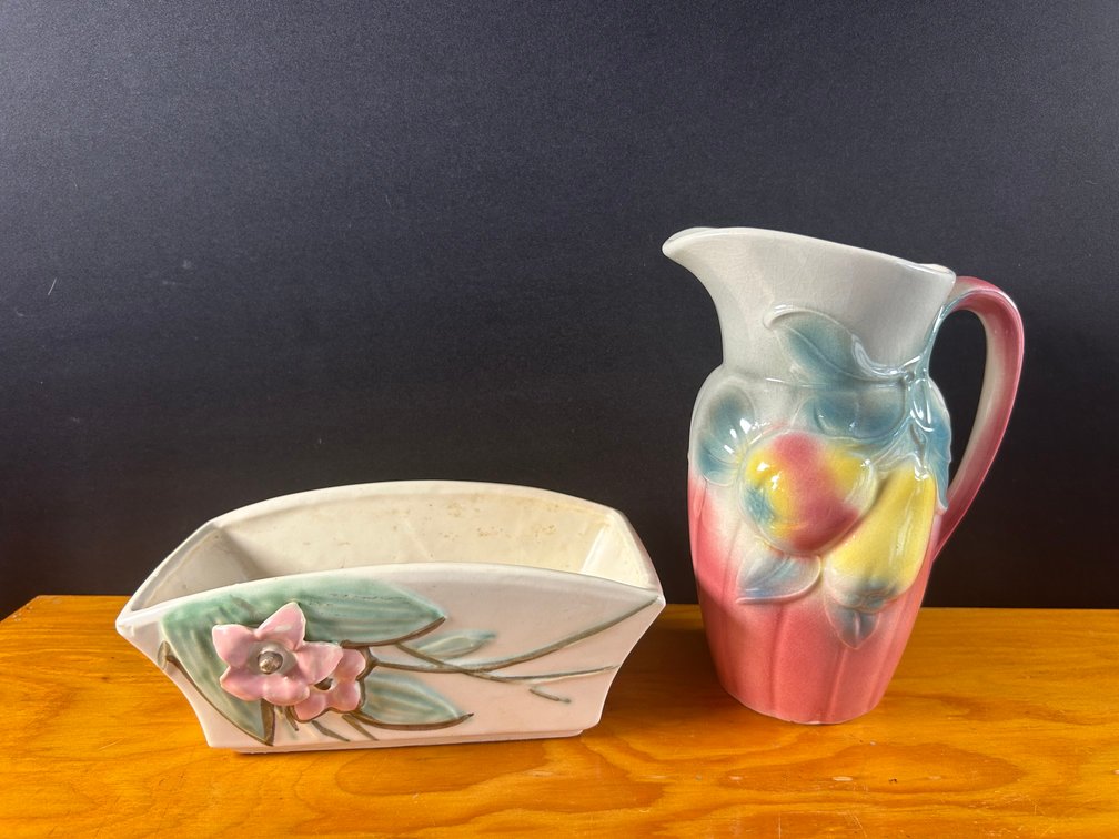 McCoy Planter & Royal Copley Pitcher