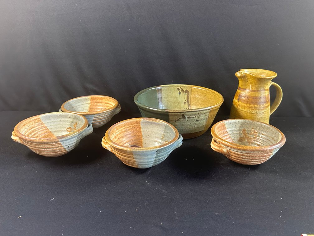 Pottery Bowls  & Pitcher