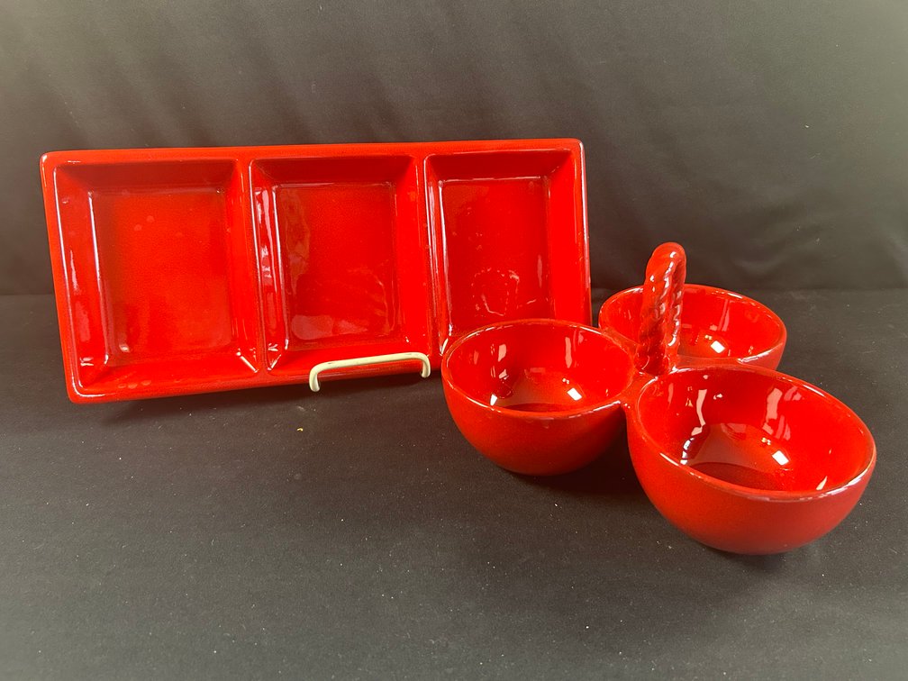 Red Serving Dishes