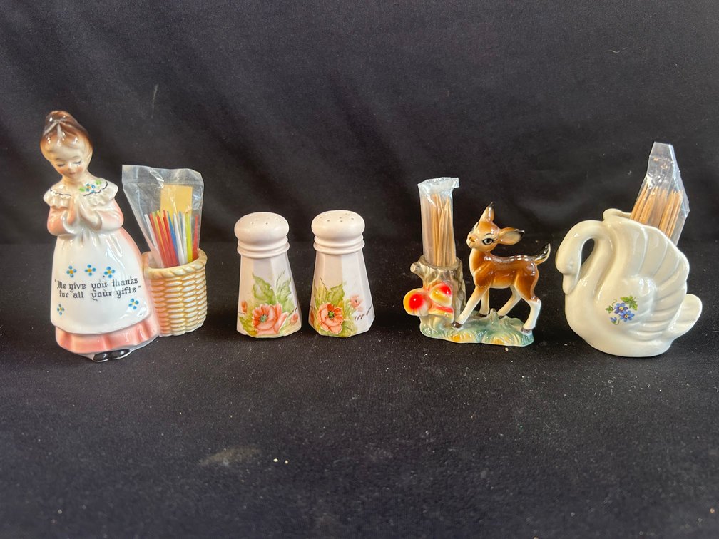 Vintage Toothpick Holders with Shakers