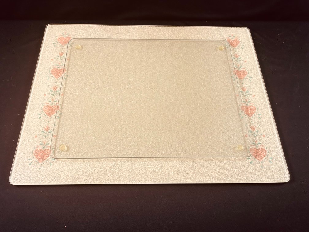 Corelle "Forever Yours" & Glass Cutting Board
