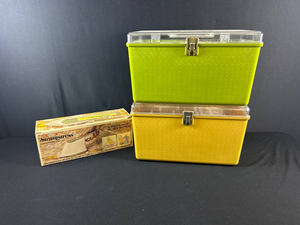 Sewing Boxes and Iron
