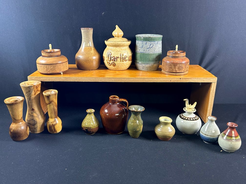 Pottery and Wooden Pieces