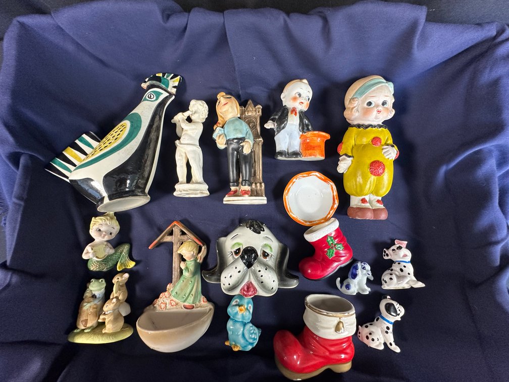 Ceramic Figurines, Boot Planters, and Novelties