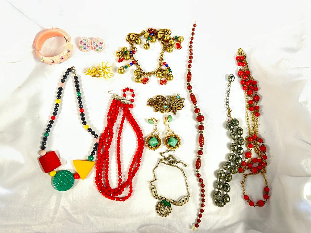 Costume Jewelry Necklaces, Bracelets, and Brooches