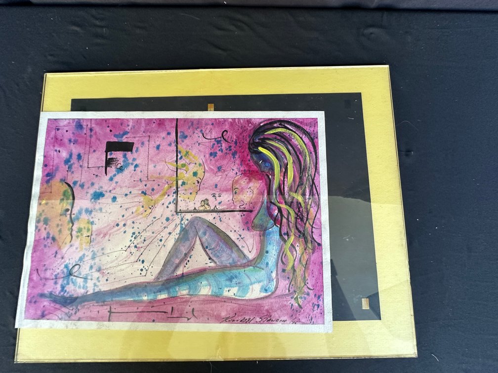 Kenneth Stancin Painting of a Seated Female Figure