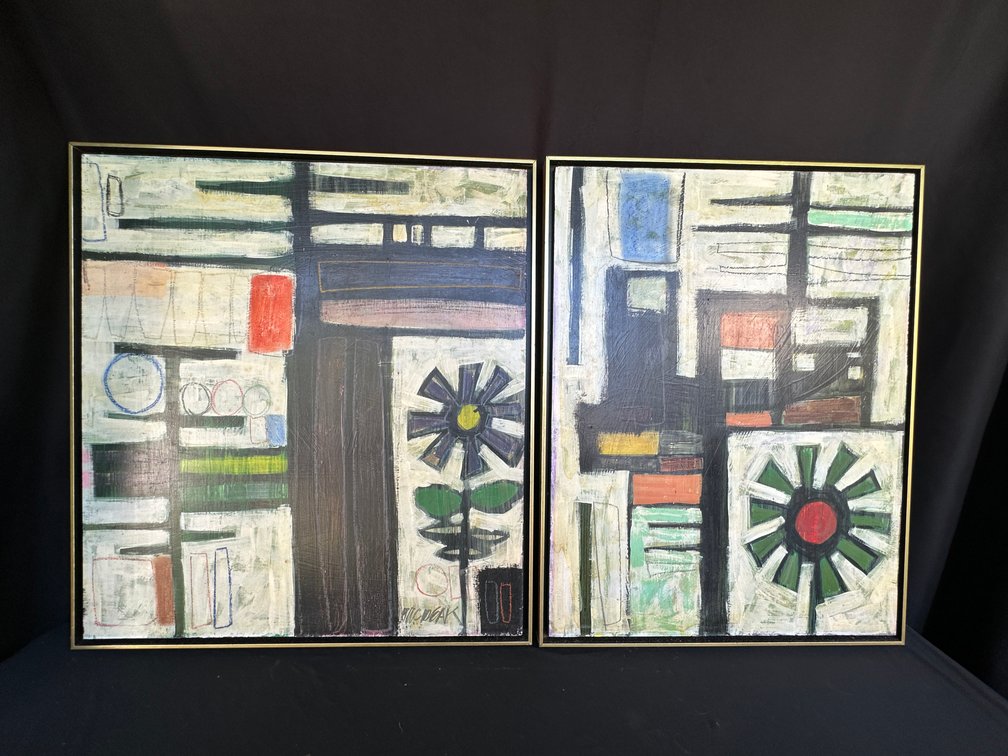 McPeak Framed Abstract Paintings