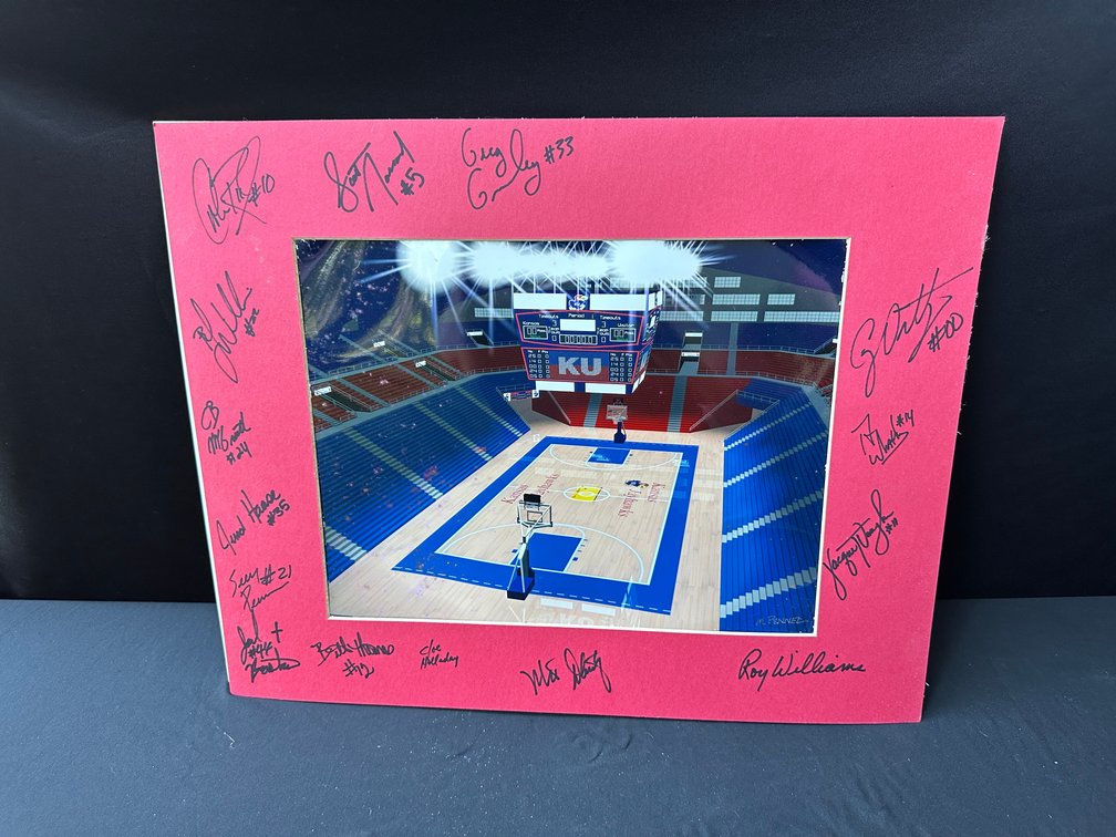 Kansas Jayhawks Autographed Allen Fieldhouse Art Print