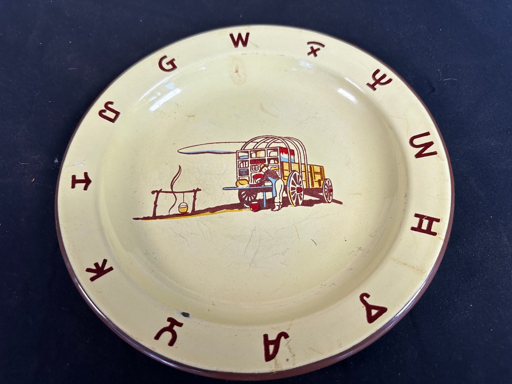 Western Art, Enamelware Plate, Books, and Magazines