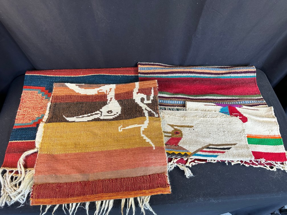 Southwest-Style Flat-Woven Textile Rugs and Mats