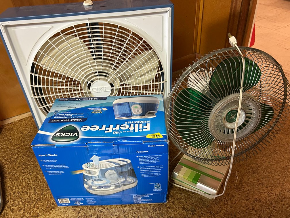 Fans and Vicks Humidifier