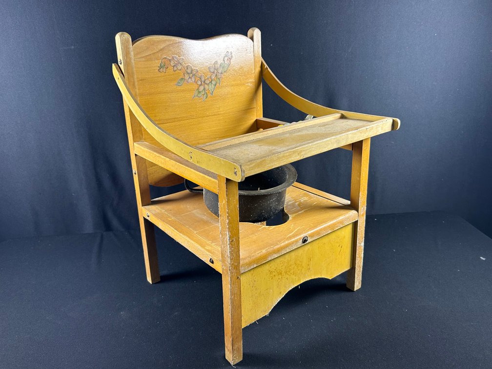 Vintage Wooden Potty Chair