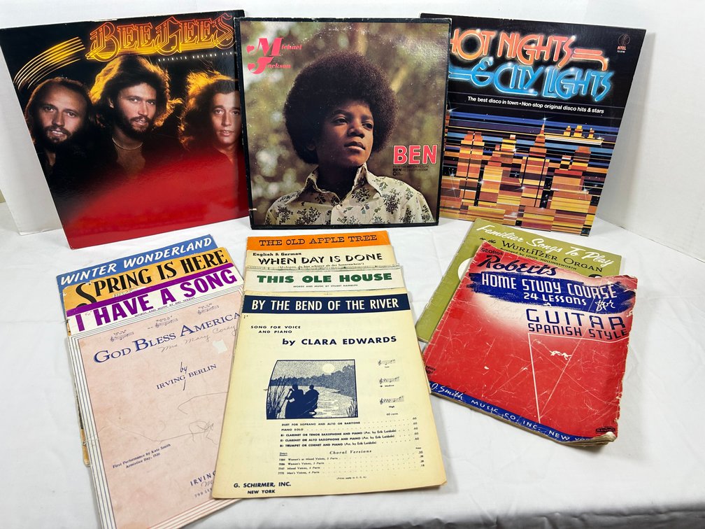 Vinyl Records and Sheet Music