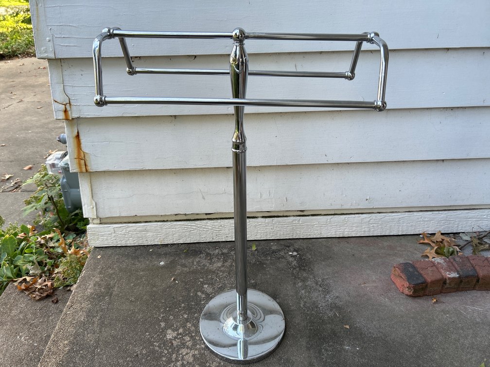 Chrome Freestanding Multi-Tier Towel Stand