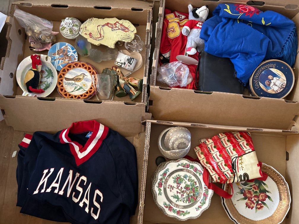 Sports Apparel, Decorative Plates, and Collectibles