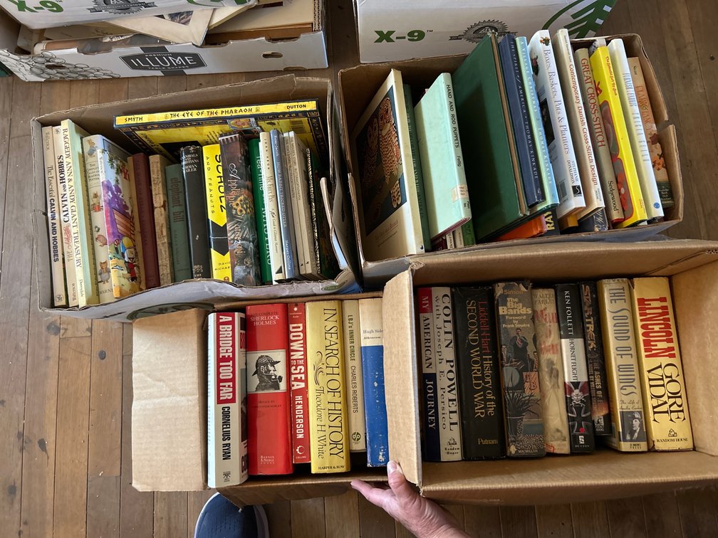 Hardcover and Paperback Books on History, Crafts, and More