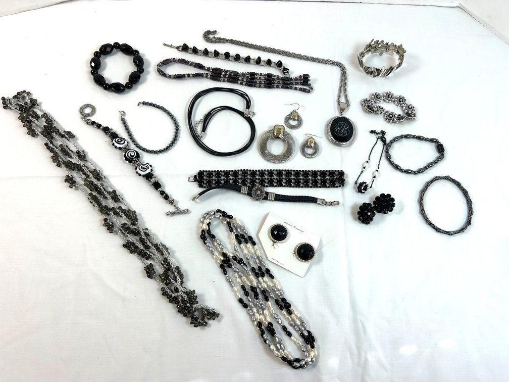 Black and Silver Color Costume Jewelry