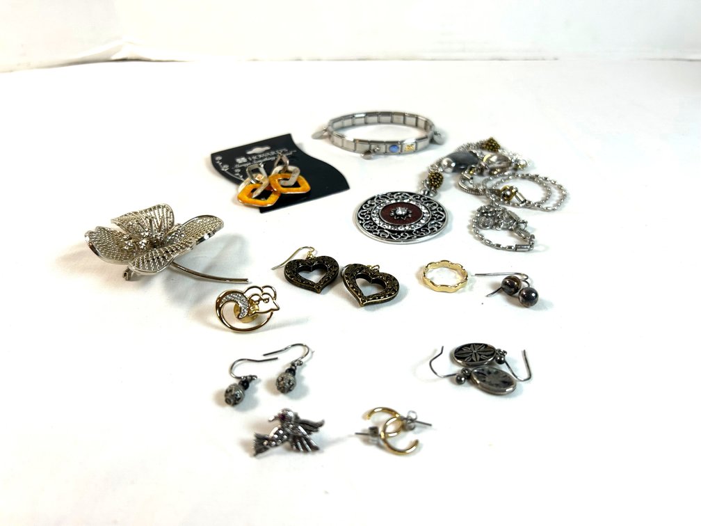 Variety of Silvertone Jewelry