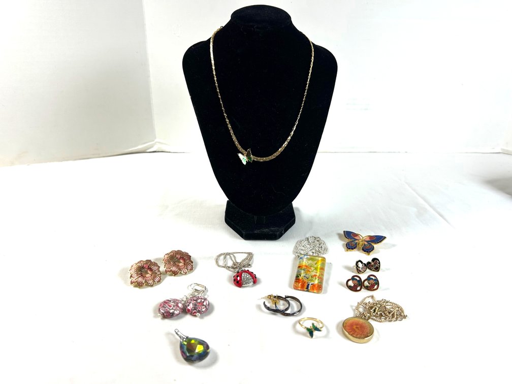 Cloisonne and Floral Jewelry