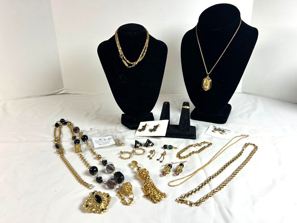 Black and Goldtone Jewelry