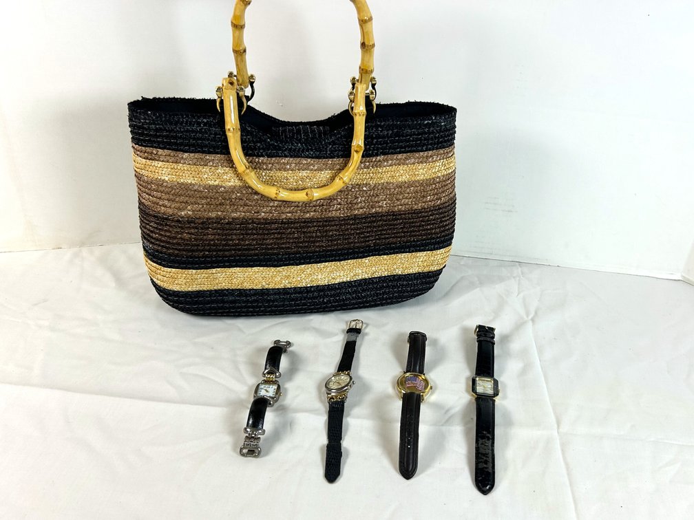 Straw Purse and Watches (4)