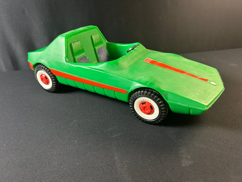 Big Plastic Vintage Green Barbie Sports Car