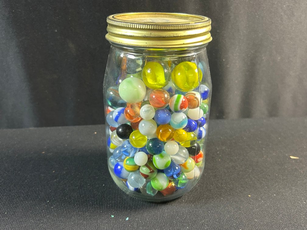 Jar of Marbles with Shooters