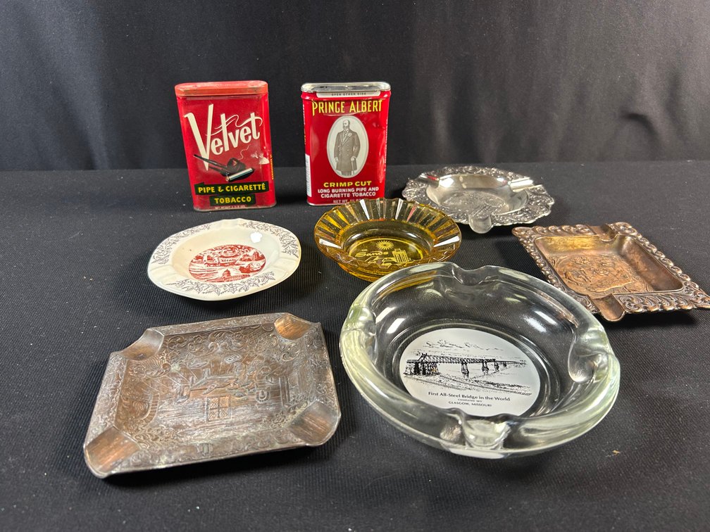Vintage Ashtrays and Tobacco Tins