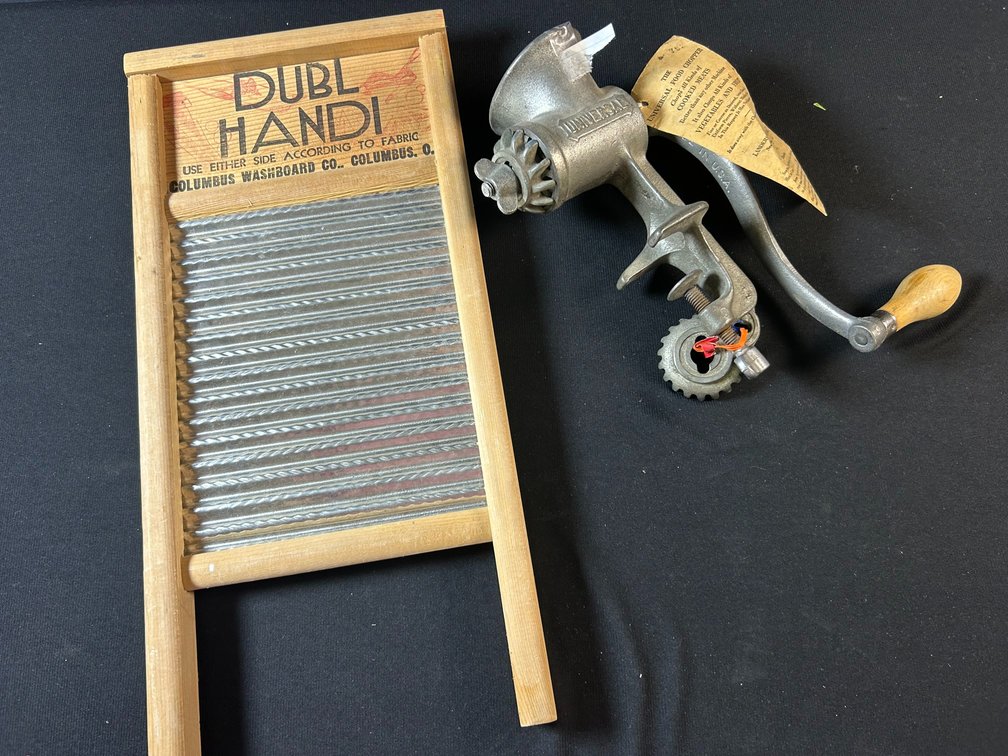 Vintage Washboard and Universal Chopper