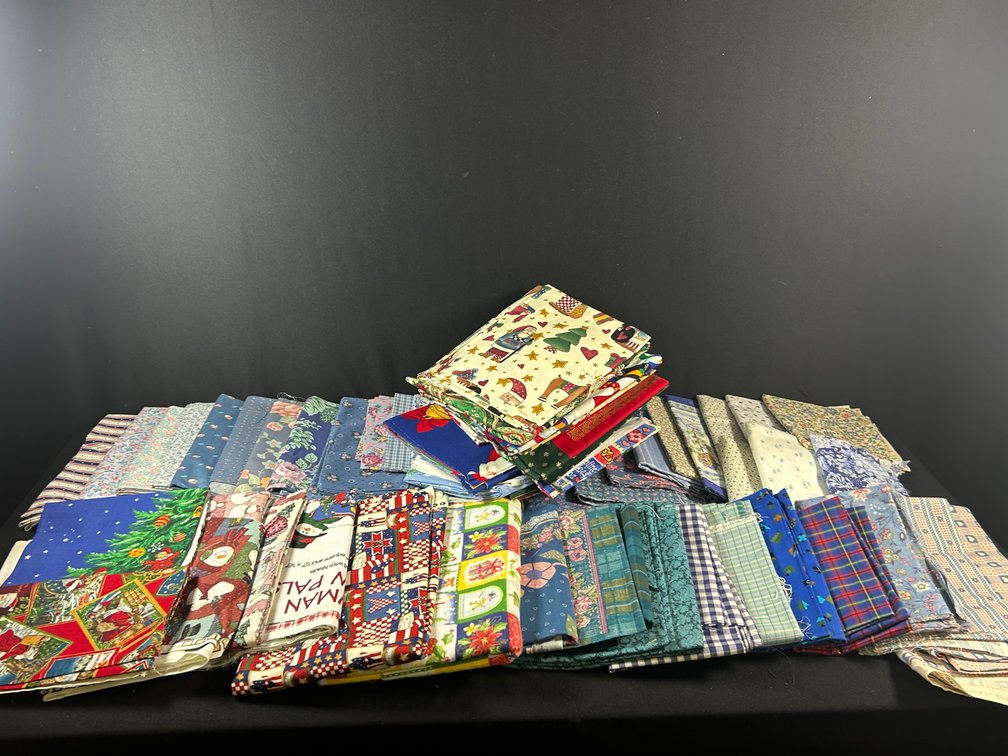 Christmas and Blue Fabric