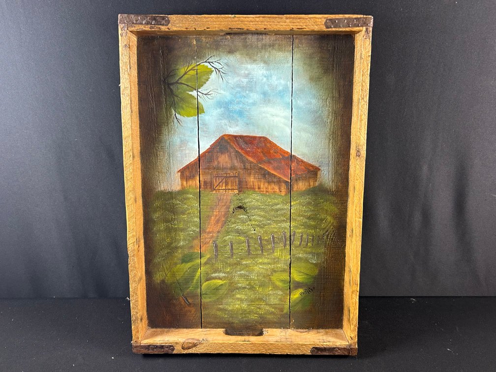 Primitive Painted Tray