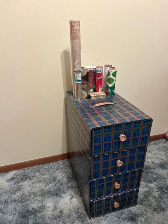 Wrapping Paper Holder with Paper