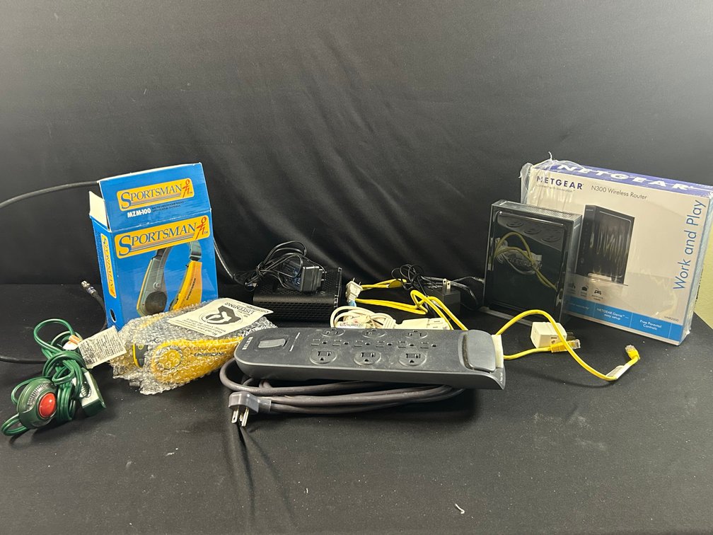 Surge Protector, Routers, Headphones, & More