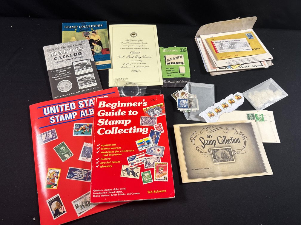 US Stamp Album with No Stamps, Ephemera, Foreign Stamps