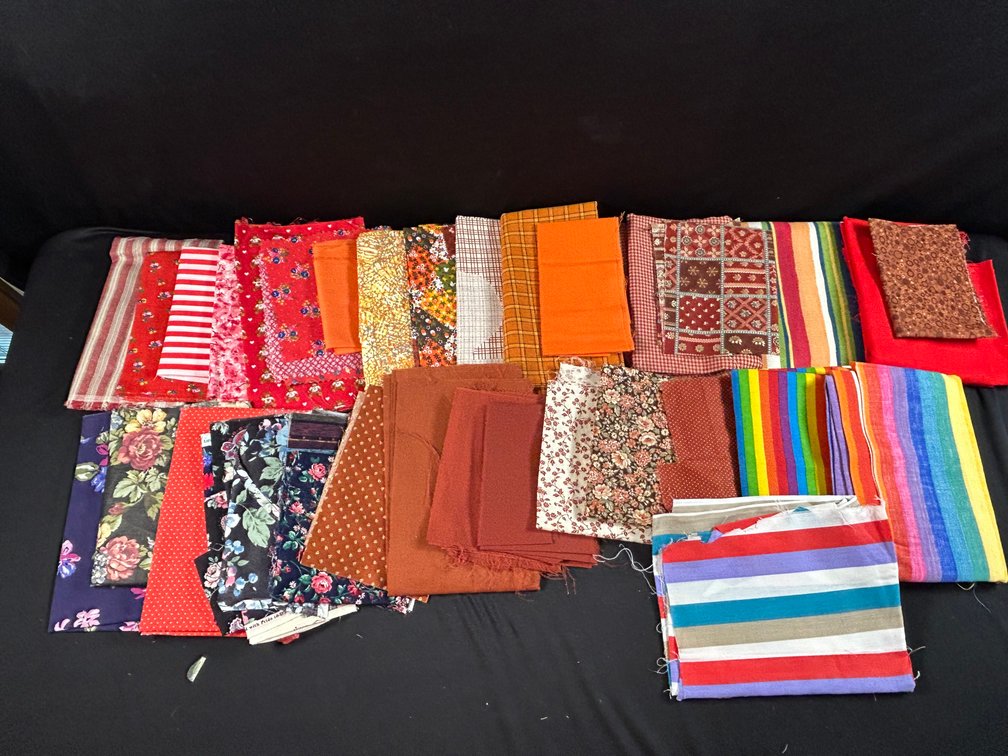 Fabric with Reds and Blues
