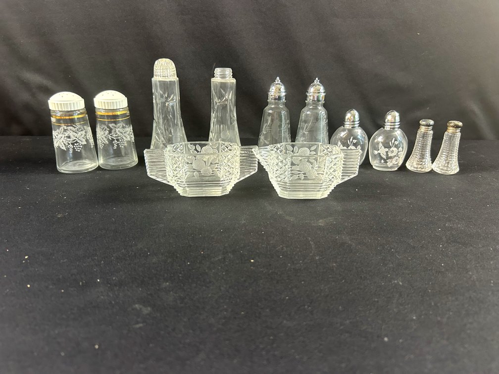 Etched Salt & Pepper Shakers