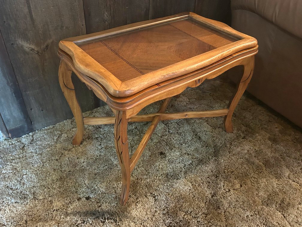 Table with Lift Off Glass Top