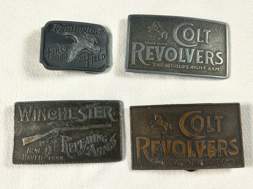 Colt, Winchester, and Remington Belt Buckles