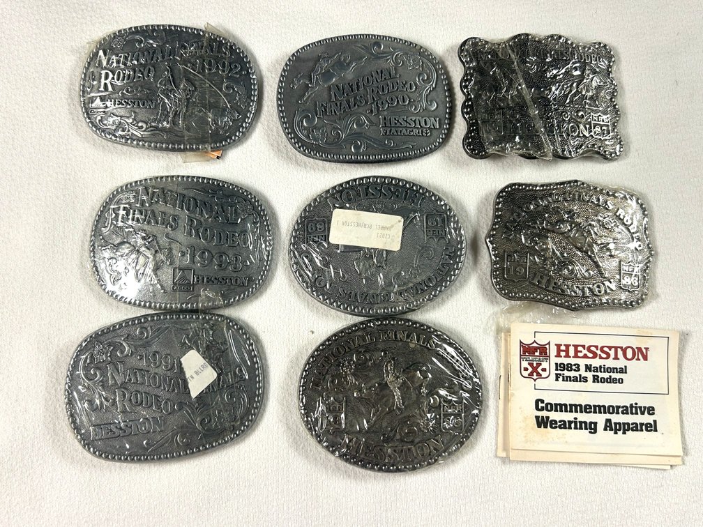 Hesston Rodeo Belt Buckles 1986-1993