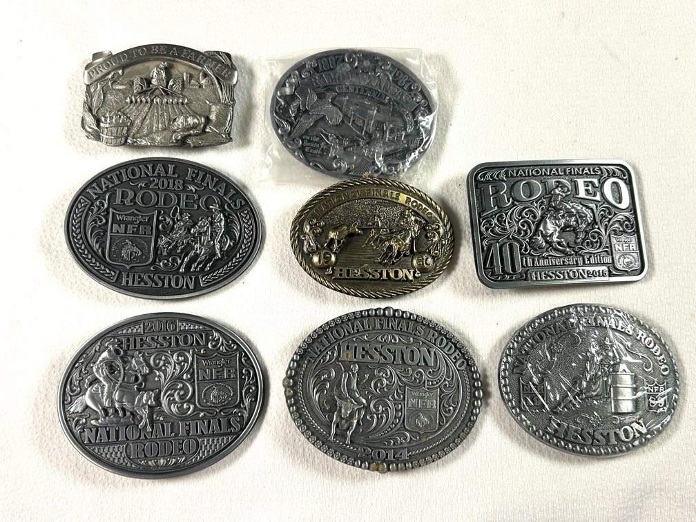 Hesston, Ramona, KS, and Farmer Belt Buckles
