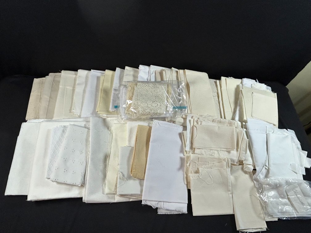 White Fabrics with Lace and Eyelet Fabric