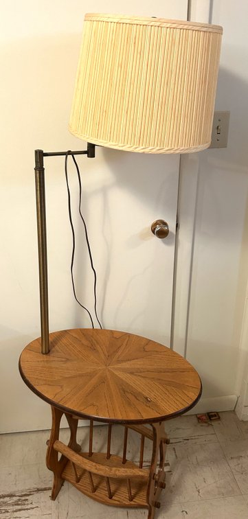 Table with Lamp and Magazine Holder